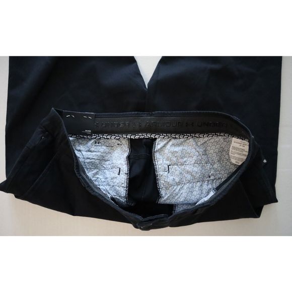 Under Armour 1370081 001 Men's Sz 36 x 32 Black Chino Tapered Leg Pants - Picture 8 of 13